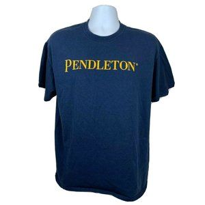 Pendleton  Men's Medium T-Shirt Navy Spelled Out